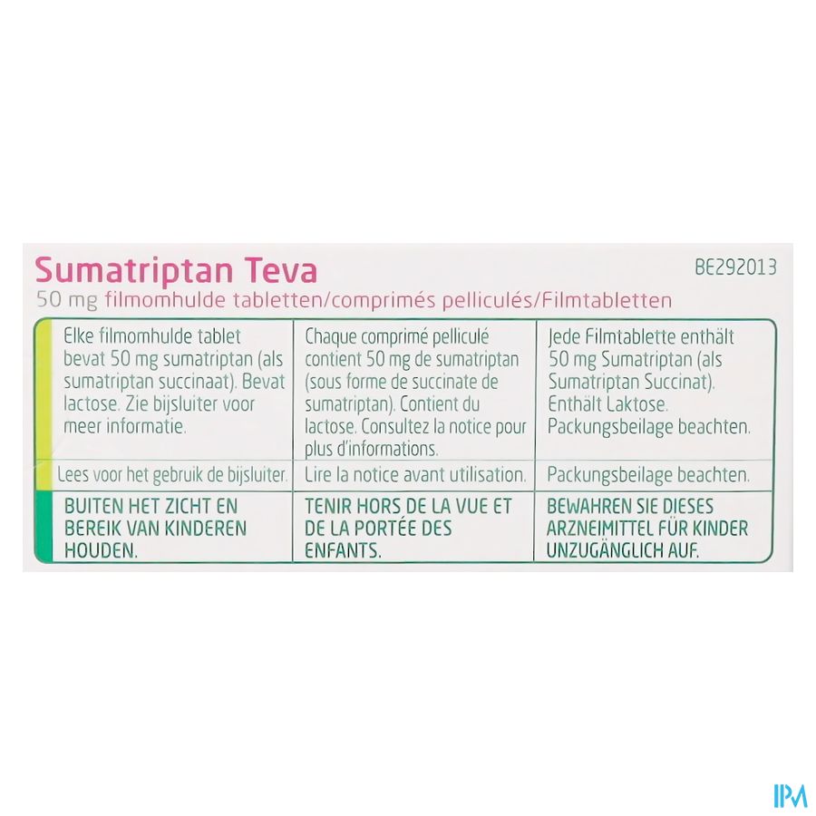 Sumatriptan Teva 50mg Filmomh Tabl 24 X 50mg 3
