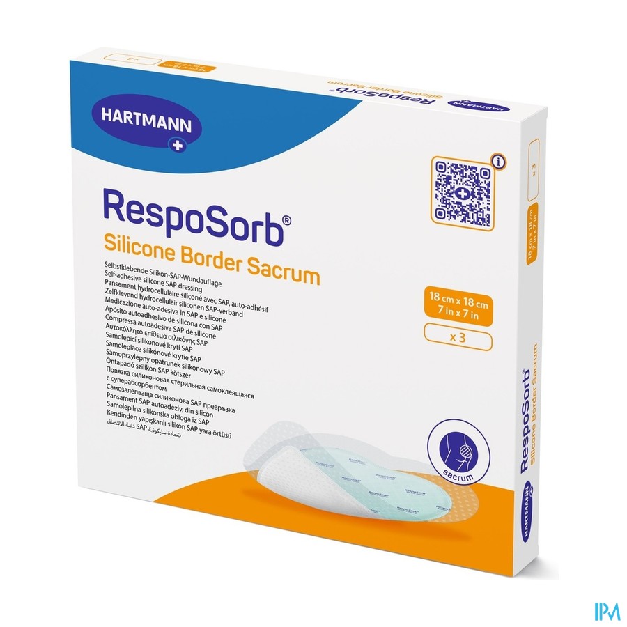 Resposorb Silicone Border Sacrum 18x18 3 4130170