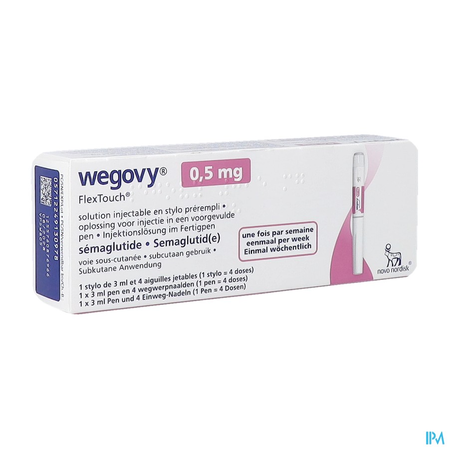 Wegovy 0,5mg Flextouch Opl Inj Voorgev.pen 3ml