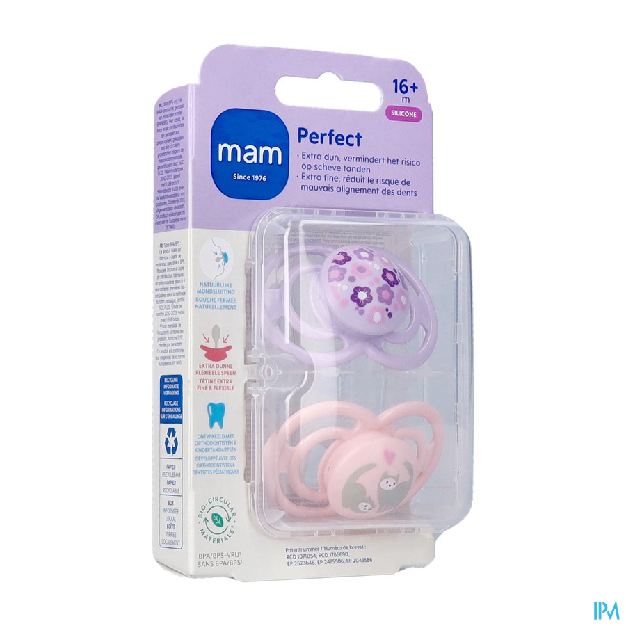 Mam Perfect Fopspeen Silicone 16m+ Pink 2