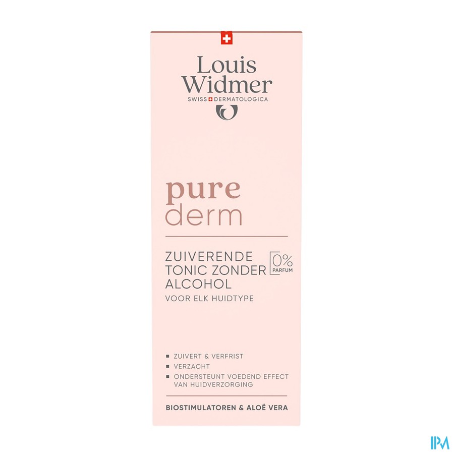 Widmer Purederm Zuiverende Tonic Zonder Alcohol Zonder Parfum 200ml