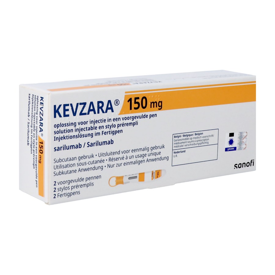 Kevzara 150mg Opl Inj Voorgev.pen Glas 2x1,14ml