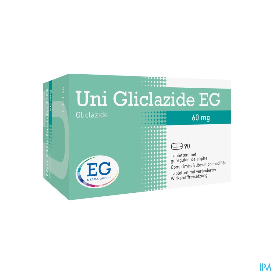 Uni Gliclazide EG 60Mg Comp Liberation Modifie  90
