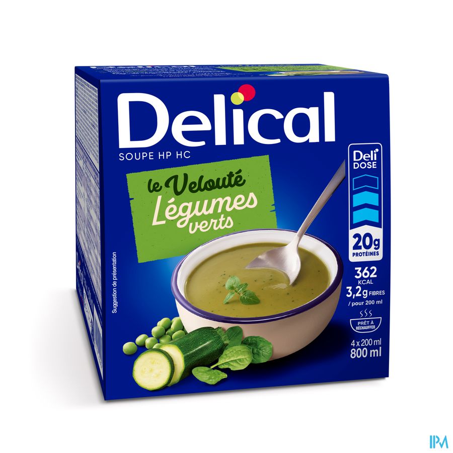 Delical Soupe Veloute Legumes Verts 4x200ml