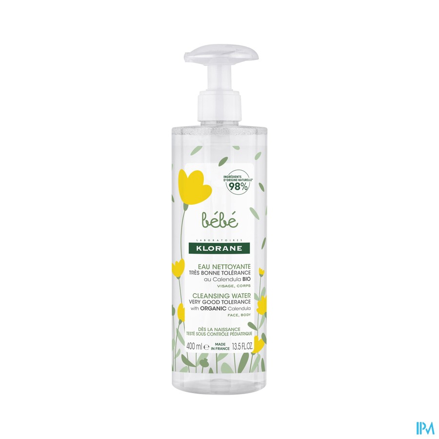 Klorane Bb Eau Nettoyante Calendula Bio 400ml Nf