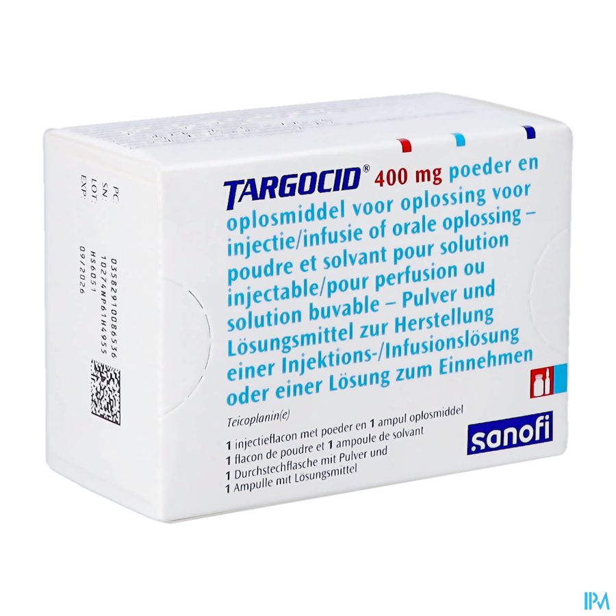 Targocid Fl Pulv Im/iv 1x400mg+solv