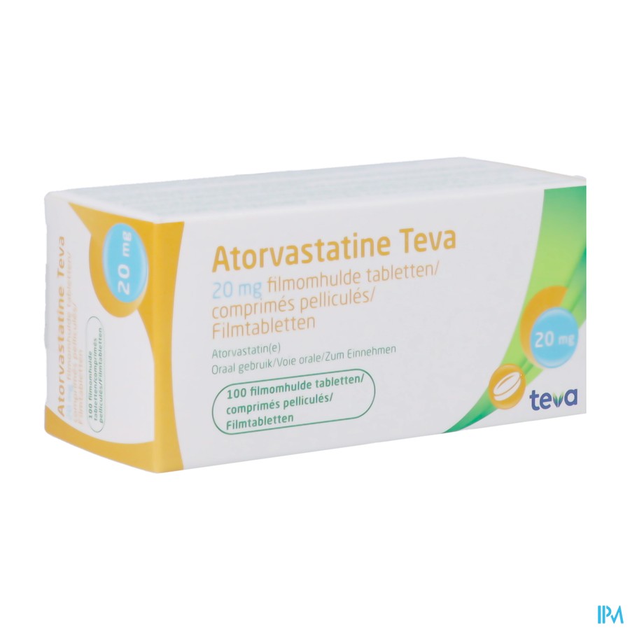 Atorvastatine Teva Pi Pharma 20mg Film.tabl100 Pip