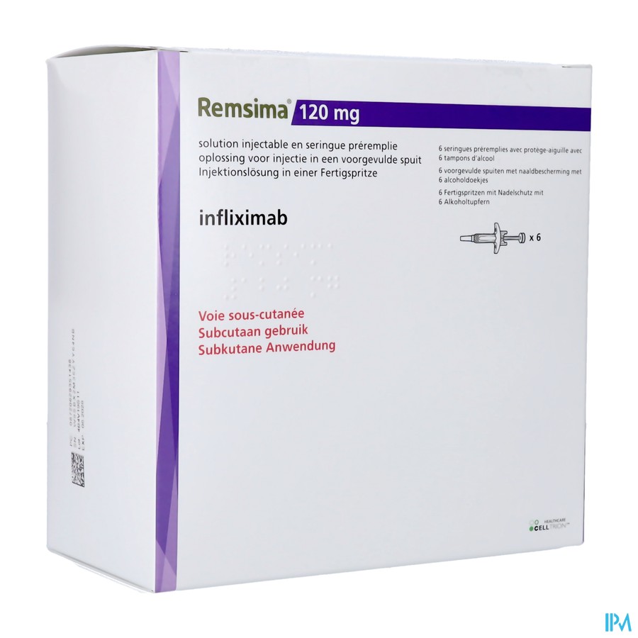 Remsima 120mg Orifarm Opl Inj Voorgev. Spuit 6x1ml