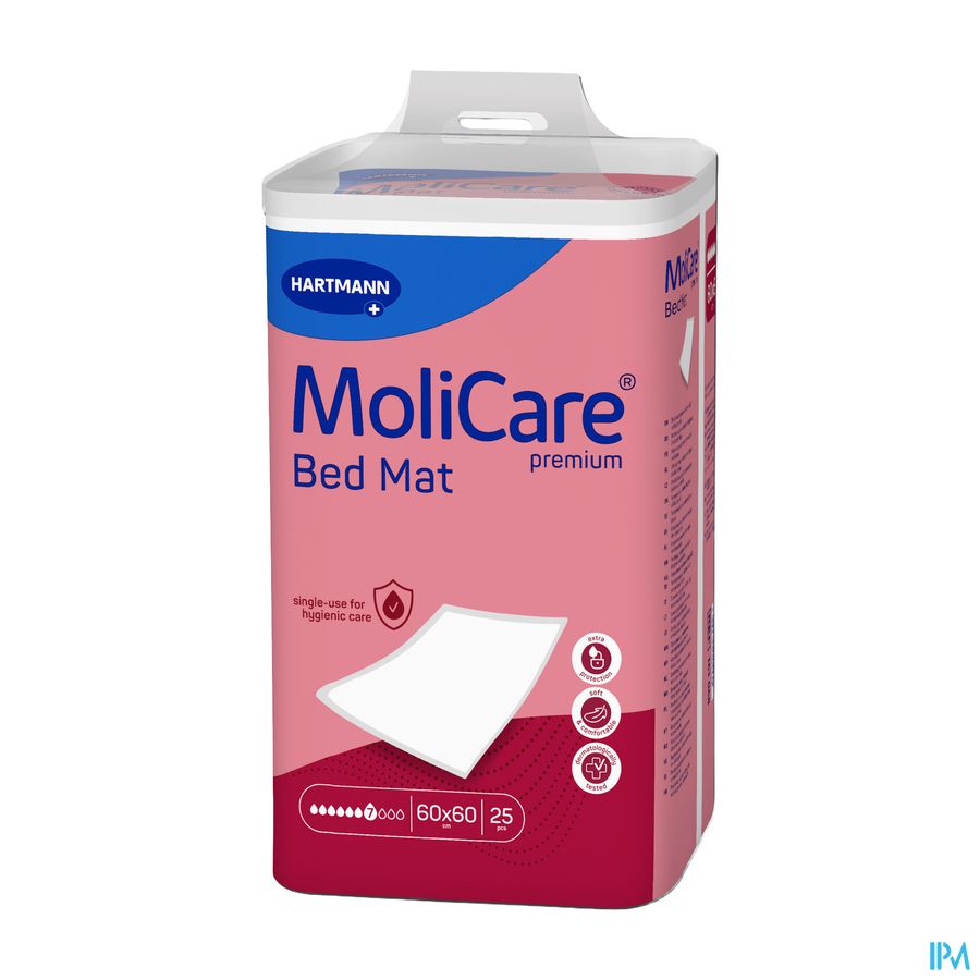 Molicare Pr Bed Mat 7dr 60x60 25 P/s
