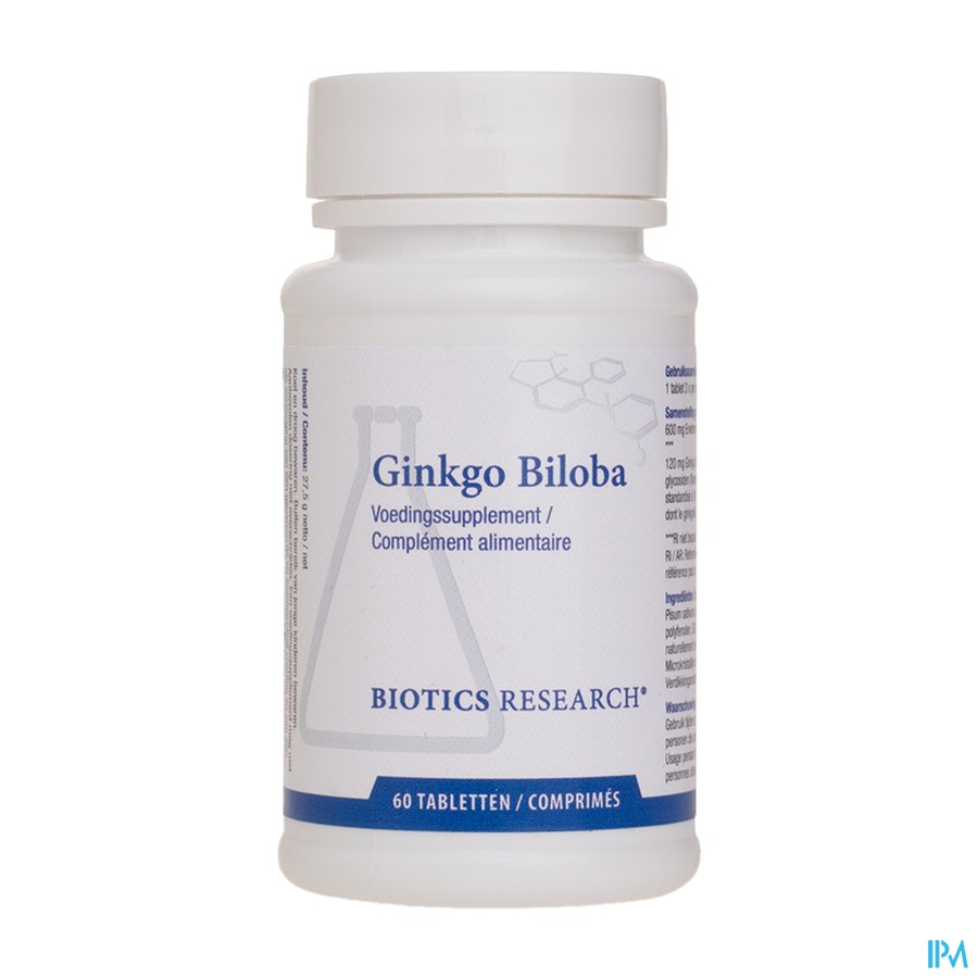 Ginkgo Biloba 24% Biotics Comp 60