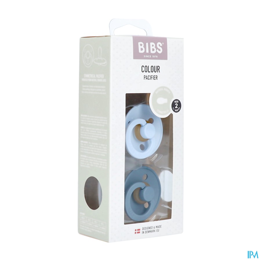Bibs 2 Sucette Symmetric Duo Baby Blue/petrol