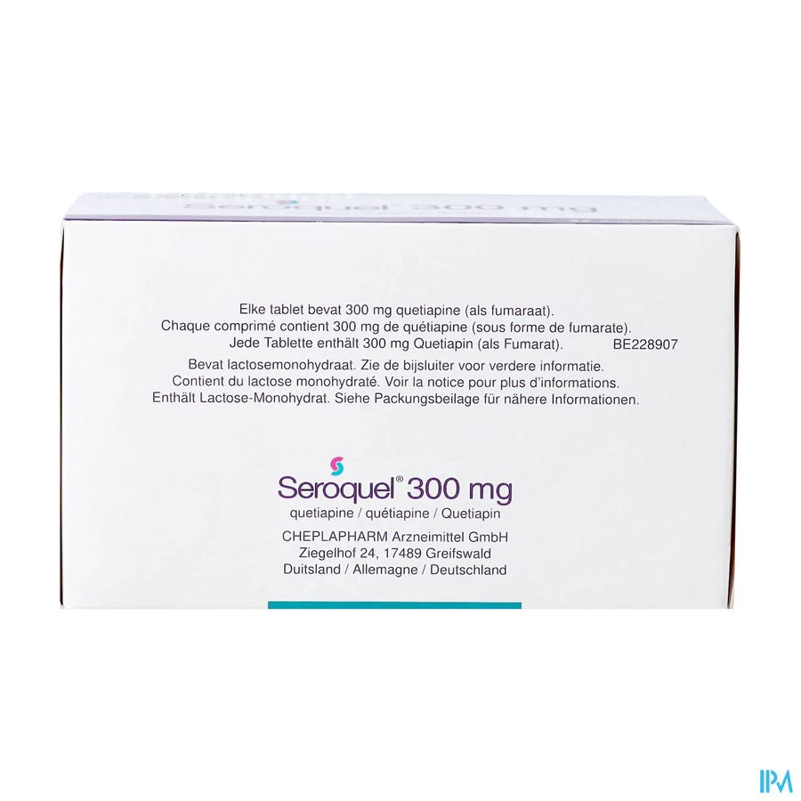 Seroquel 300 Comp 100 X 300mg Seroquel 300 Comp 100 X 300mg