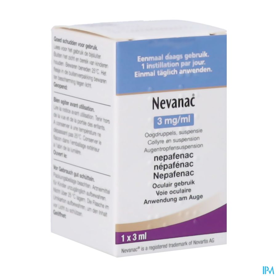 Nevanac Pi Pharma 3mg/ml Susp Oogdruppels 3ml Pip