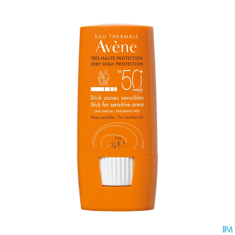 Avene Zon Spf50+ Stick Gevoelige Zones 8ml