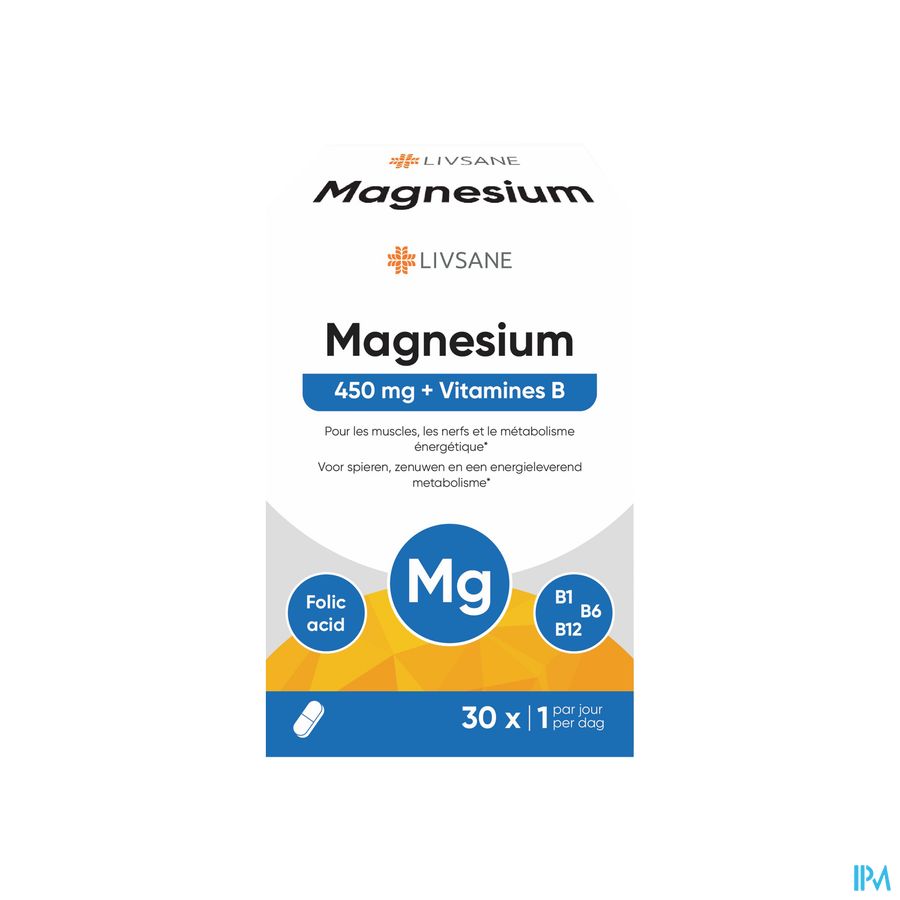 Livsane Magnesium 450mg + Vitamines B Comp 30
