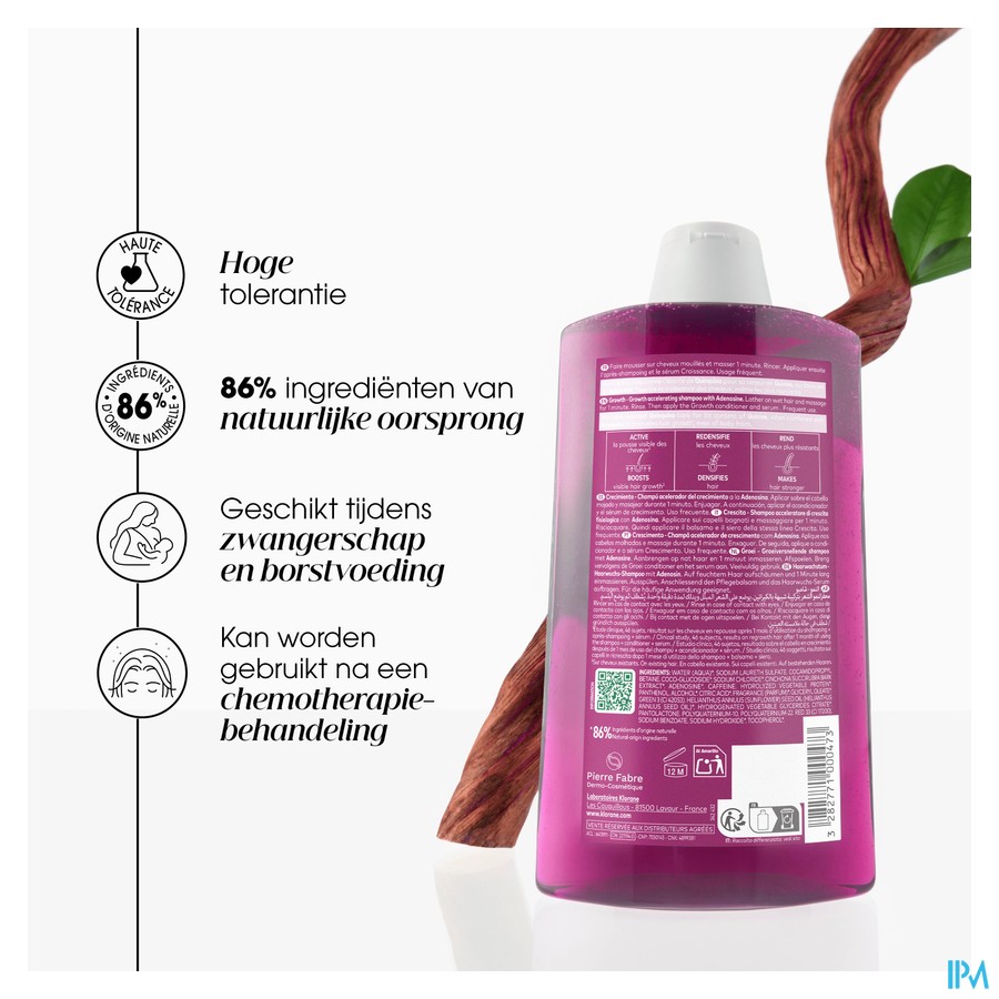 Klorane Capil. Sh Groei Kinine 400ml