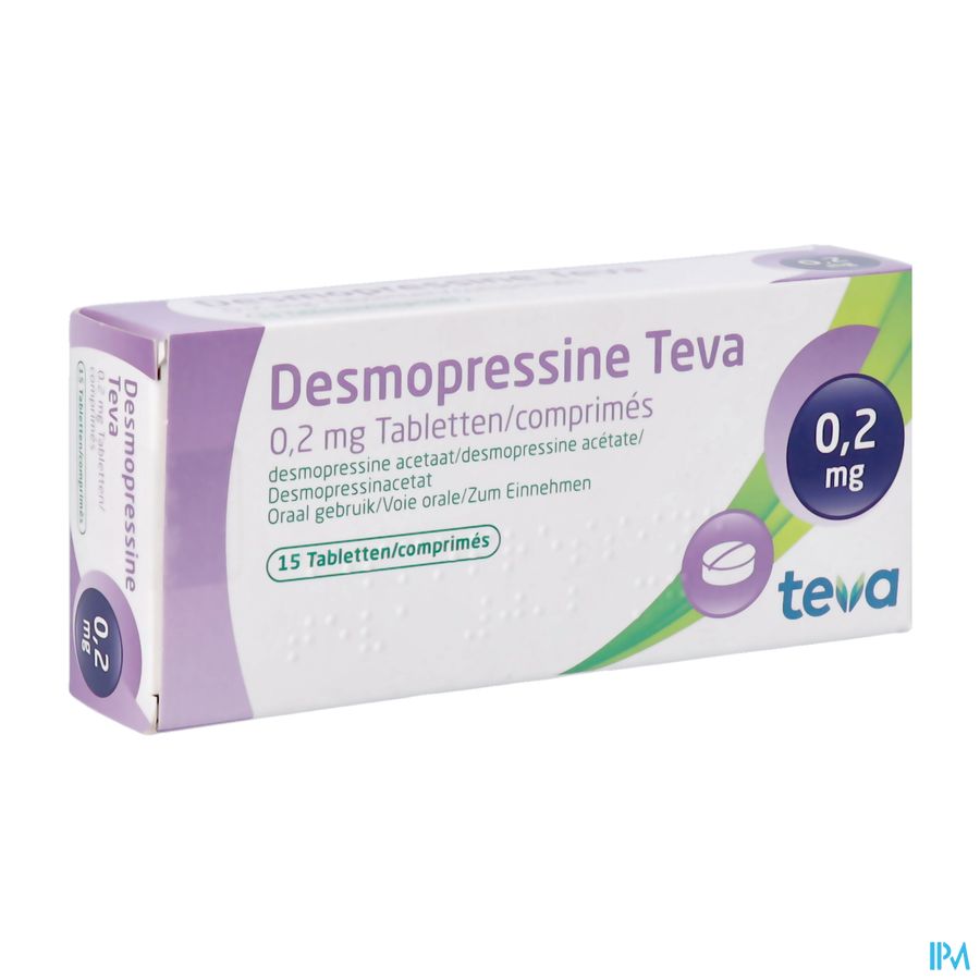 Desmopressine Teva 0,2mg Tabl 15 X 0,2mg Desmopressine Teva 0,2mg Tabl 15 X 0,2mg