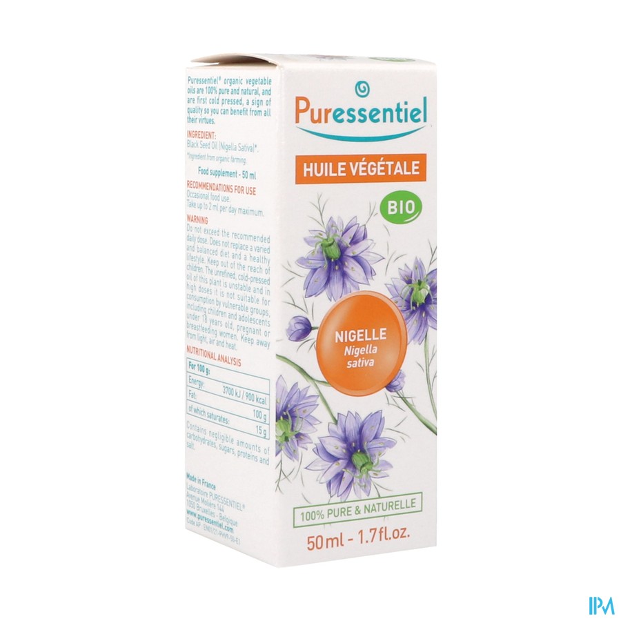 Puressentiel Huile Vegetale Bio Nigelle 50ml