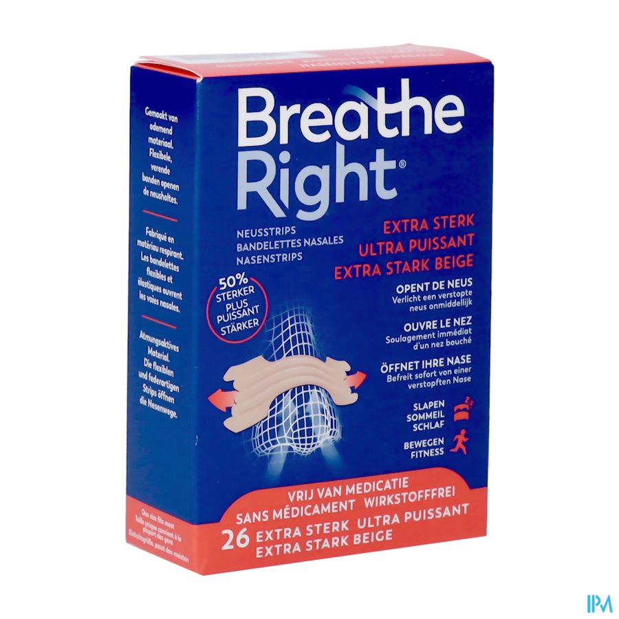 Breathe Right Neusstrips Extra Sterk 26