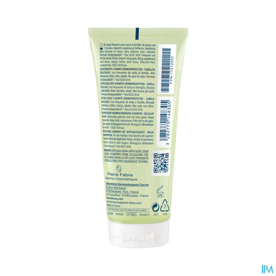 Ducray Extra-doux Huidbescherm. Shampoo 100ml Nf 2