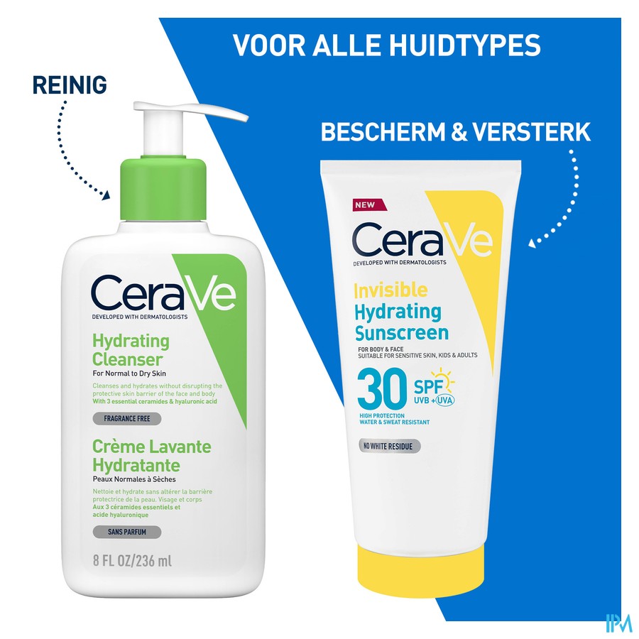 Cerave Sun Zonnecreme Hydra Onzichtb. Spf30 177ml