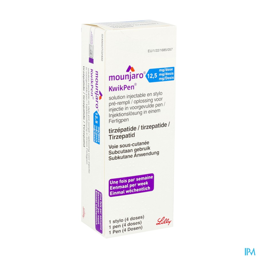 Mounjaro 12,5mg Kwikpen Opl Inj Voorgev.pen 0,6ml