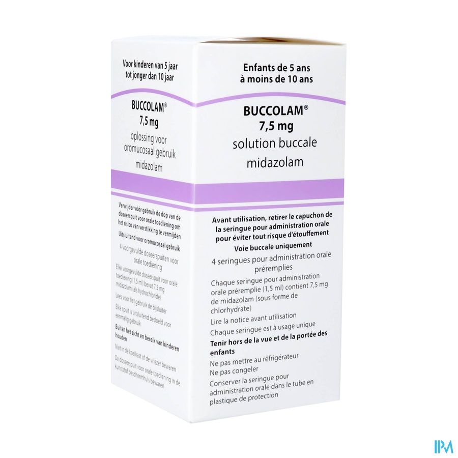 Buccolam 7,5mg Sol Bucc 4 Ser Dos Prerempl 1,5ml