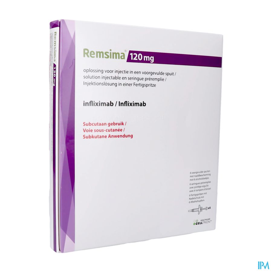 Remsima 120mg Abacus Voorg. Spuit 1ml Sol Inj 6