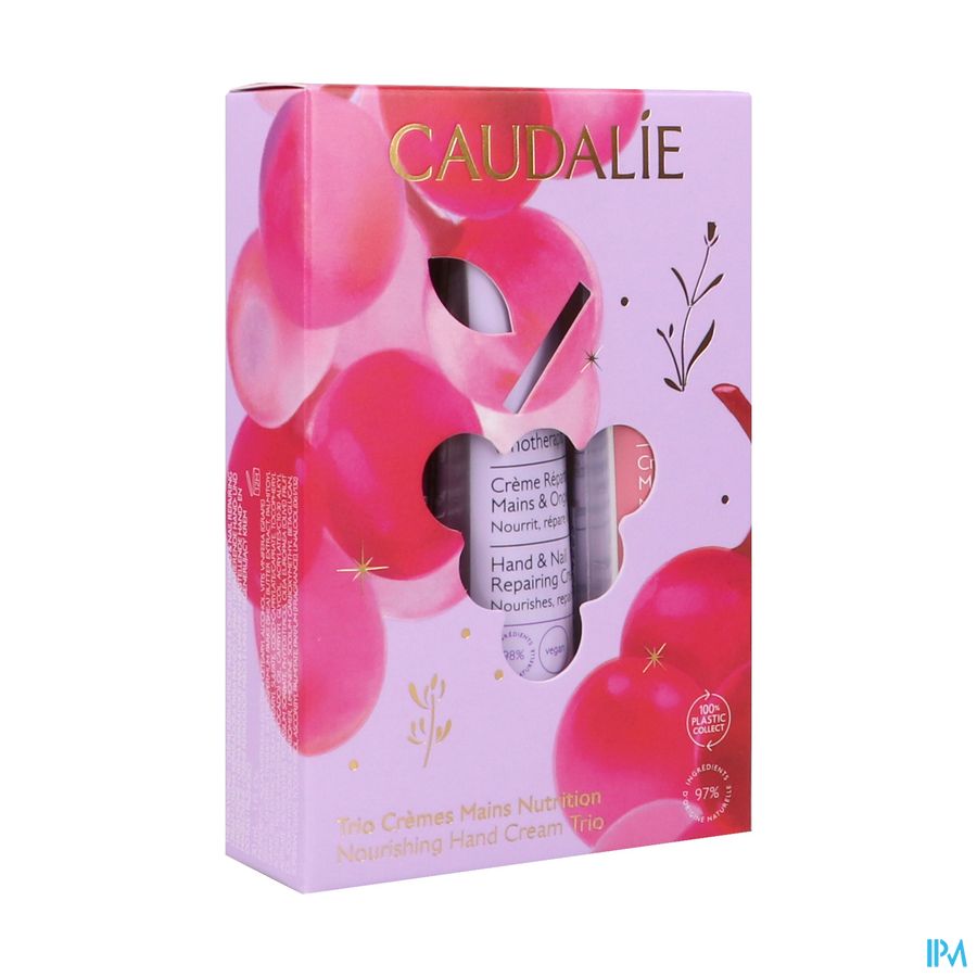 Caudalie Coffret Noel Trio Cr Mains 2025 3 Prod.