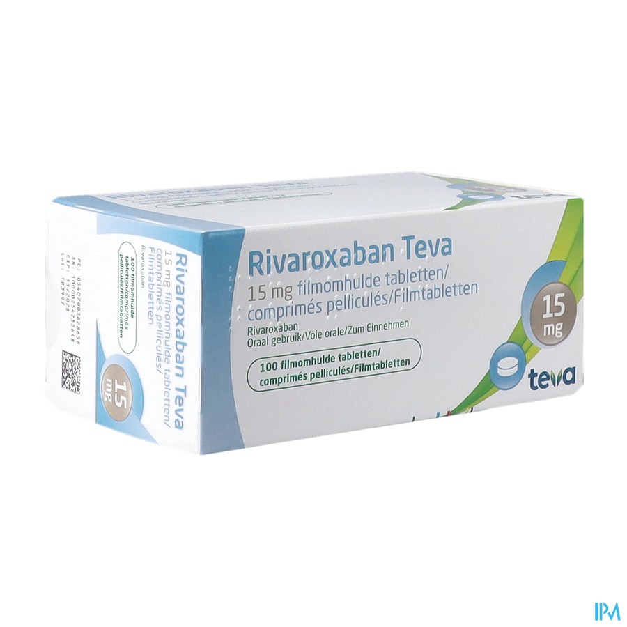 Rivaroxaban Teva 15mg Filmomh Tabl 100