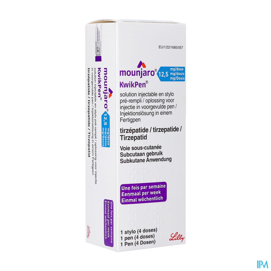 Mounjaro 12,5mg Kwikpen Opl Inj Voorgev.pen 0,6ml