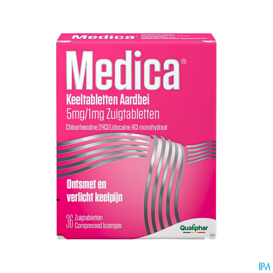 Medica Keeltabletten Aardbei 36 zuigtabletten