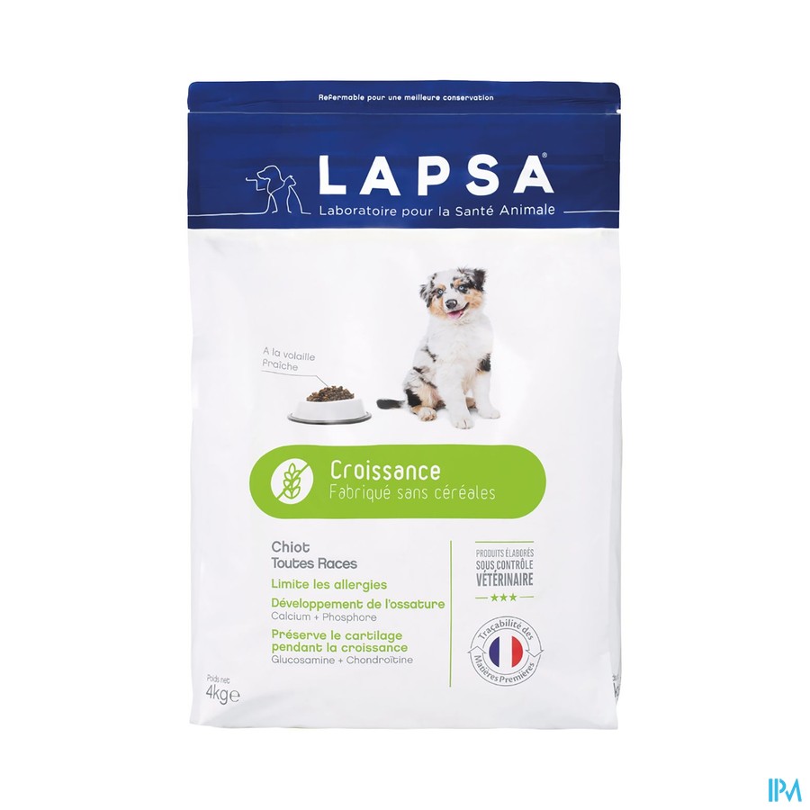 Lapsa Maintenance Chien Chiot Croiss.s/cereal.4kg