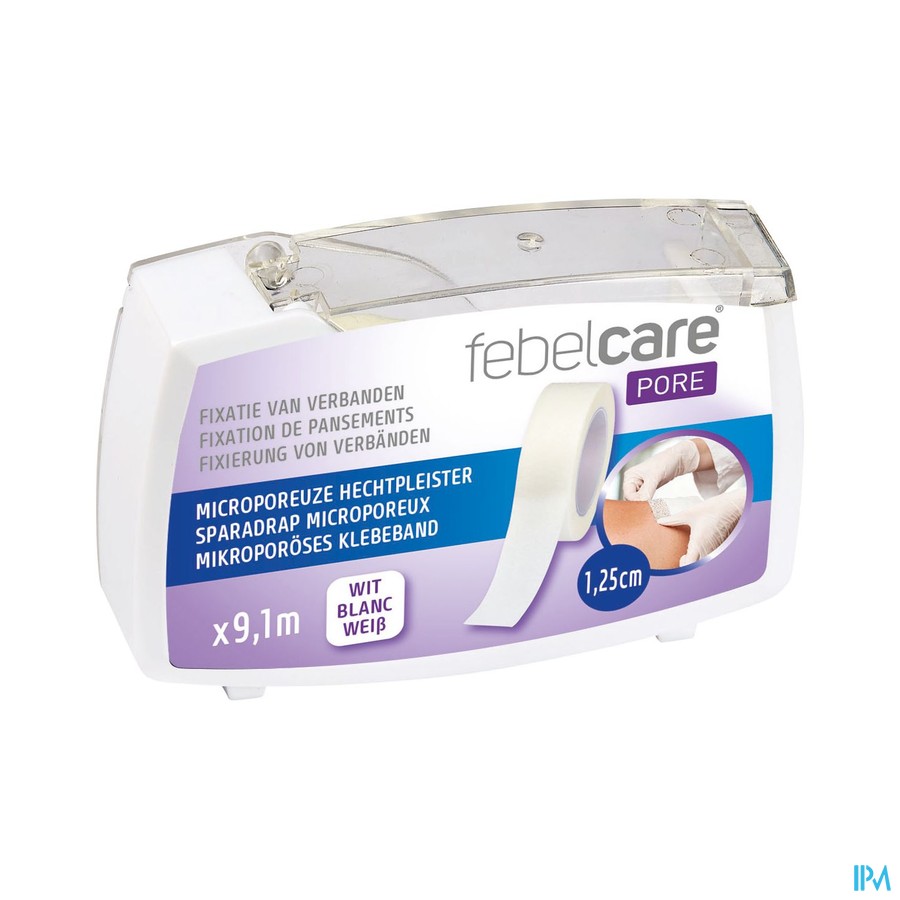 Febelcare Pore Micropor.hechtpleister 12,5mmx9,14m