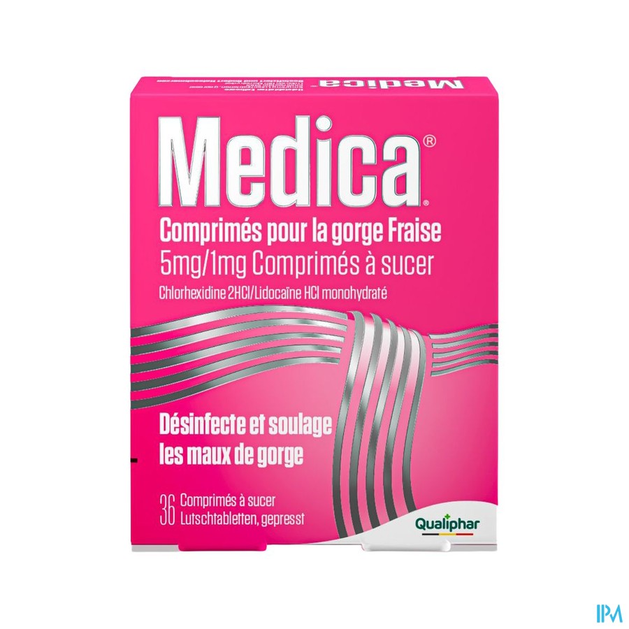 Medica Keeltabletten Aardbei 36 zuigtabletten