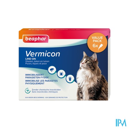 Beaphar Vermicon Line-on Kat Value Pack 6x1ml