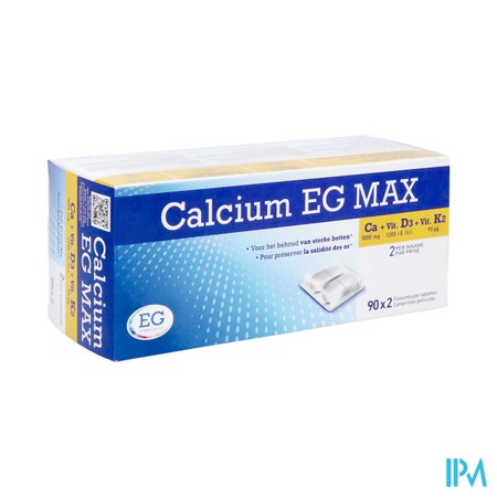 Calcium EG Max K2 1G/1200Ui/90Mcg Filmomh.Tabl90X2