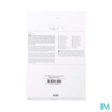 Bibs Zuigfles Duopack Complete Set Ivory 270ml