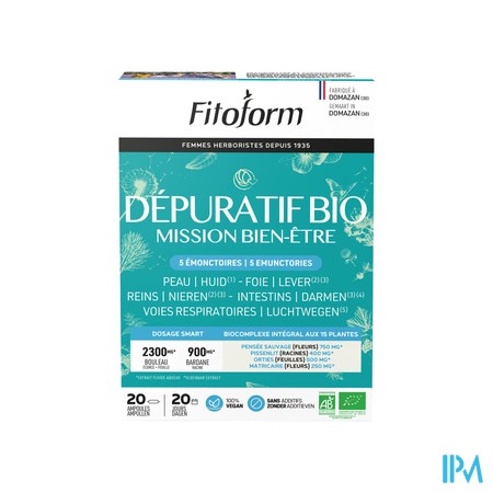 Depuratif Bio 5 Emonctoires Amp 20x10ml Fitoform