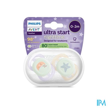 Philips Avent Fopspeen +0m Start Night Girl 2