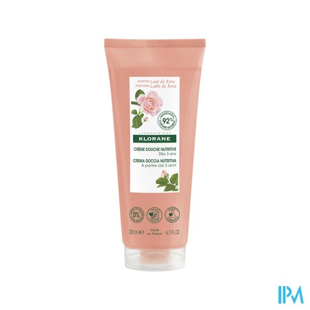 Klorane Lichaam Douchecr Lait Rose 200ml Nf