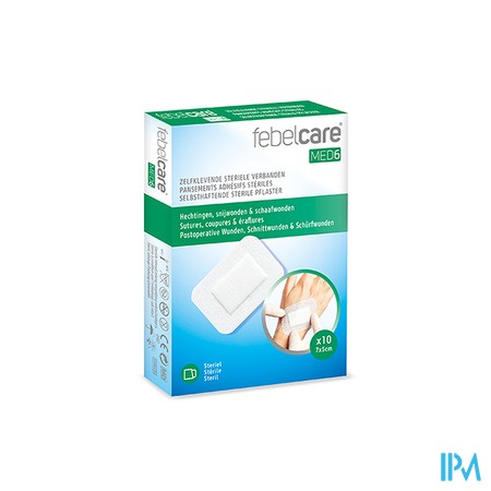 Febelcare Med6 Pansem. Adhesifs Steril. 7x5cm 10pc