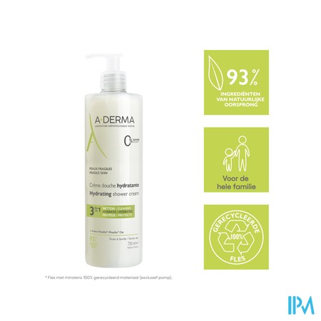 Aderma Indisp.douchecreme Hydraterend 750ml