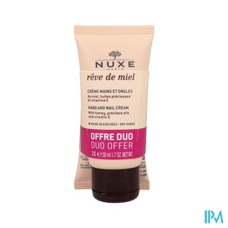Nuxe Reve De Miel Creme Mains Ongles Tube 2x50ml