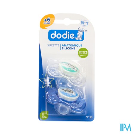 Dodie Fopspeen Nacht Duo 2lftd Sil. 2