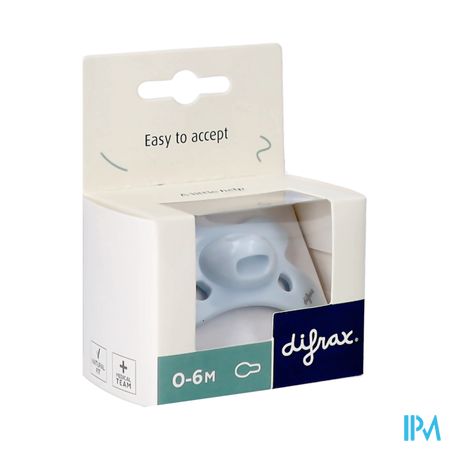 Difrax Sucette Natural 0-6m Uni/pure Bleu/ice