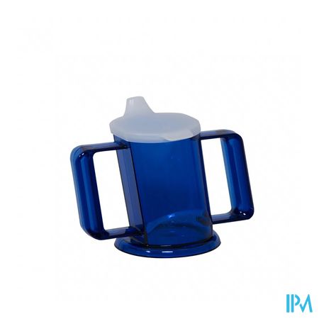 Handycup Gobelet Obliq Bleu + 2 Bec 237ml Henrotek