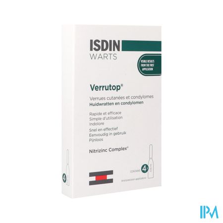Isdin Verrutop Warts Oplossing Amp 4x0,1ml