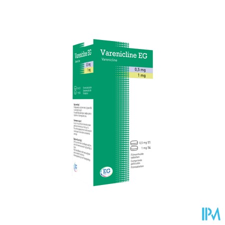 Varenicline EG 0,5Mg+1Mg Filmomh Tabl 25