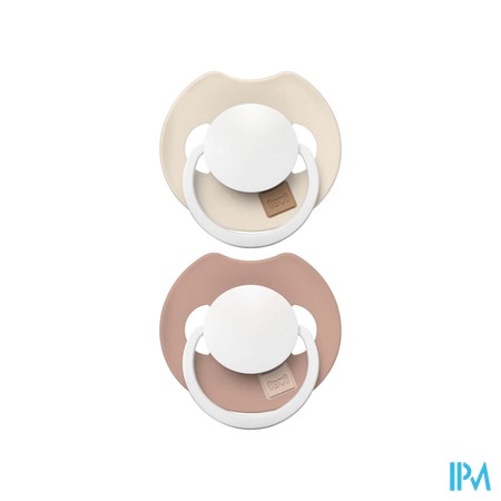 Difrax Dynamic Sucette 18m+ Prime Glow Ivory/bl. 2